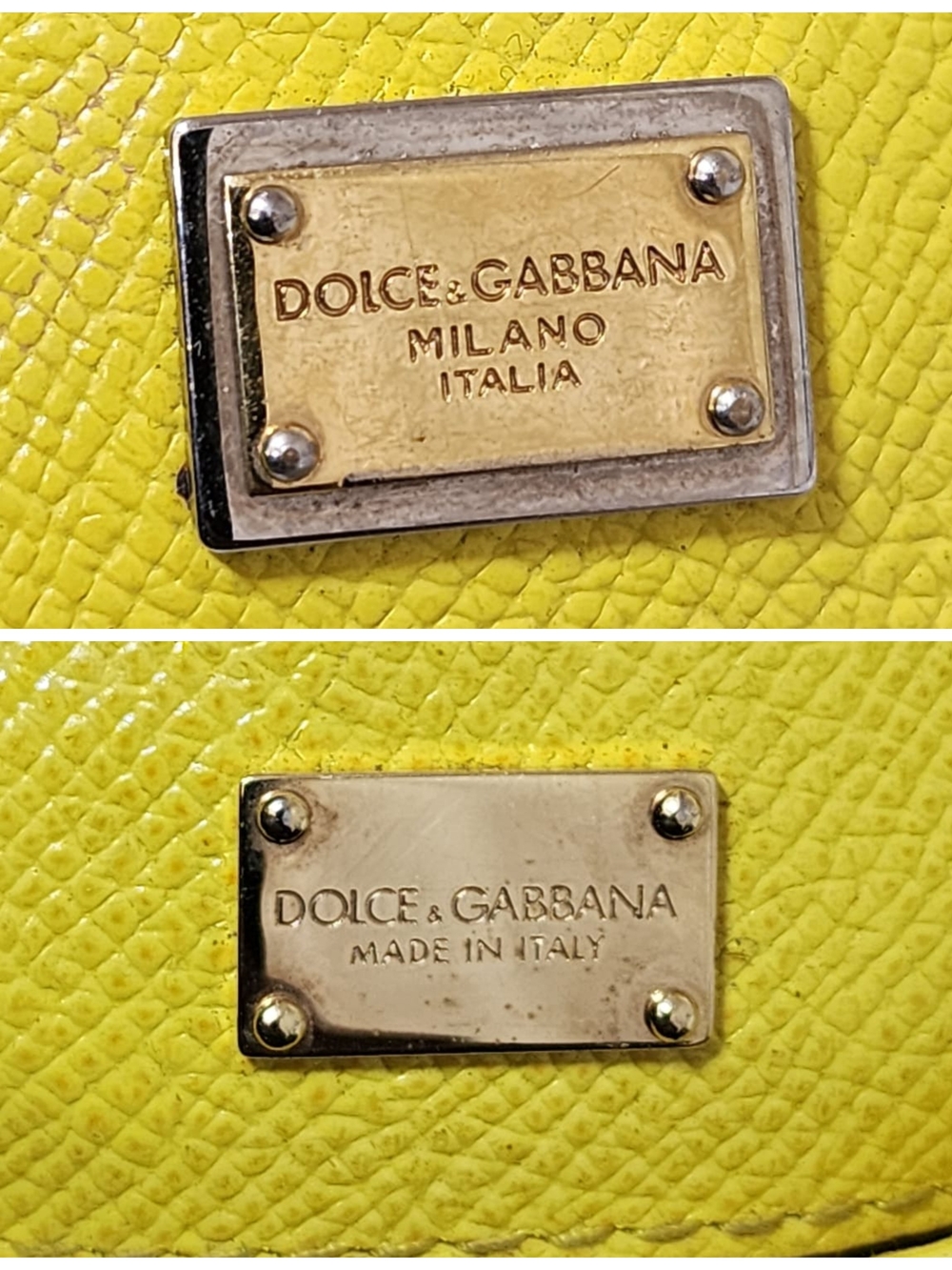 DOLCE & GABBANA Dauphine Small Miss Sicily Satchel Bag Yellow - Picture 4 of 16